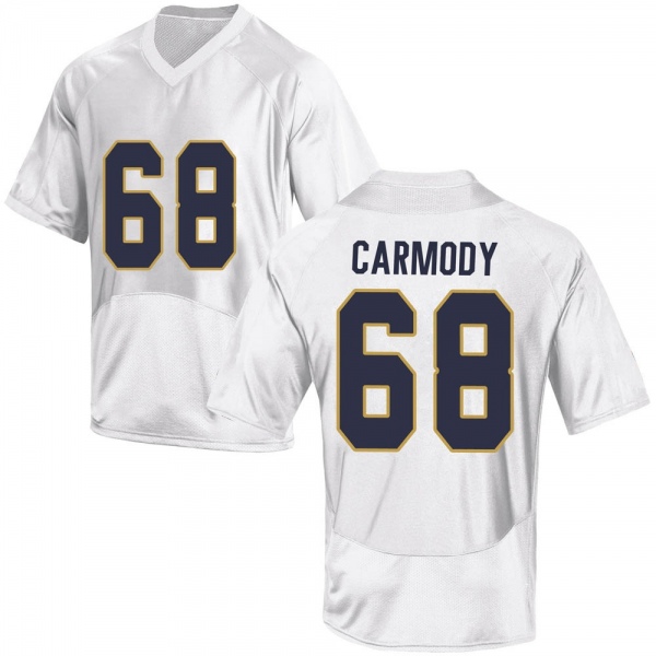 Michael Carmody Notre Dame Fighting Irish NCAA Youth #68 White Replica College Stitched Football Jersey WFT6855AE